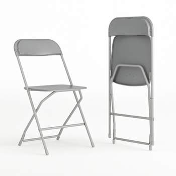 Flash Furniture Hercules Series Plastic Folding Chair - 2 Pack 650LB Weight Capacity
