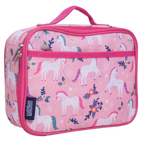 Snack Attack Lovely Pink Unicorn Kids Insulated Lunch Bags For School –