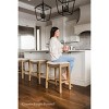 Maven Lane Adrien Rustic Backless Fabric Saddle Seat Bar Height Bar Stool - 3 of 4