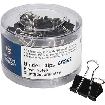 Universal Large Binder Clips 1 Capacity 2 Wide Black 12/pack 11112 :  Target