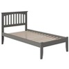 AFI Furnishings Mission Twin Platform Bed with Open Footboard and Turbo Charger in Grey - 4 of 4