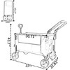 Grungis Premium All-Terrain Folding Wagon Cart,Shopping Cart with Ergonomic Adjustable Handles,Utility Cart for Camping,Shopping,Sports - 3 of 4