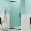 ONWITH 32 to 36 in. W x 72 in. H Framed Pivot Shower Door in Black with Clear Glass - 2 of 4