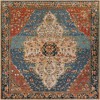 Unique Loom Outdoor Traditional Area Rug (Navy Blue and Rust Red) - 3 of 4