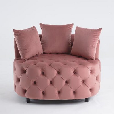 SYFERLORY Furniture,Accent Chair / Classical Barrel Chair for living room / Modern Leisure Sofa Chair (Pink)?
