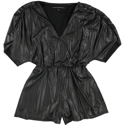 GUESS Womens Metallic Romper Jumpsuit