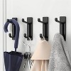 LunaLulinlk Door Hook, Extra Sticky 10LB Max, Black Self-Adhesive Wall Hanger for Towel, Coat, Purse, Bathroom & Kitchen - 4 of 4