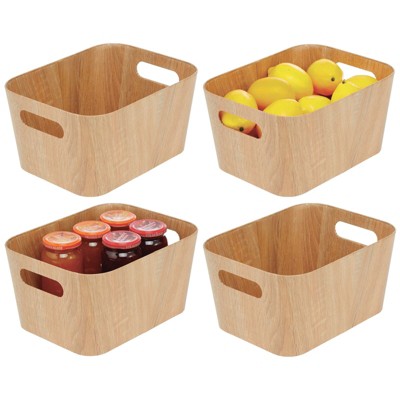 Mdesign Plastic Baby Food Storage Organizer Bin With Handles, 4 Pack, Clear  : Target