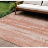 Orange And Salmon Botanical Leaves Washable Indoor Outdoor Area Rug - 2 of 4