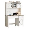 Anybear 47" Farmhouse Executive Desk with Drawers - 2 of 4