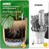 Self Watering Pots, Outdoor Marble Finish Tall Planters with Water Level Monitor, Large Plant Pots for Indoor Plants, Home, Office, Patio - 3 of 4