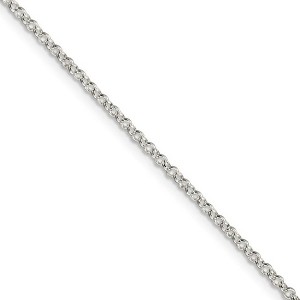 Black Bow Jewelry 2mm, Sterling Silver Solid Rolo Chain Necklace - 1 of 4