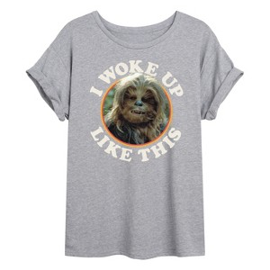 Women's - Star Wars - I Woke Up Like This Chewie Oversized Graphic T-Shirt - 1 of 4