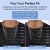 Silver Chain Necklace, 1.35mm Rope Chain for Women , 18 Inch Simple and Fashionable, Suitable for Daily Wear - 2 of 4