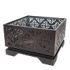 Vienna 26" Square Fire Pit - Pleasant Hearth: Outdoor Fireplace with Cooking Grid, Mesh Spark Guard, Poker - 2 of 4