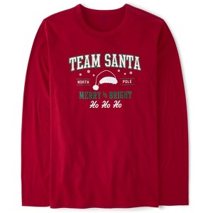 The Children's Place Adult Matching Family Long Sleeve Team Santa Graphic Tee - 1 of 3