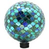 Very Cool Stuff Mosaic Glass Gazing Globe with Hanging Chain, Mermaid Scale Tile, 10in - 2 of 2