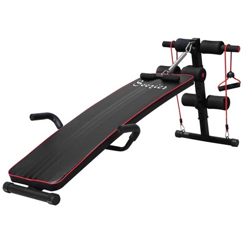 Soozier Multi Home Gym Equipment With Sit Up Bench, Push Up Stand