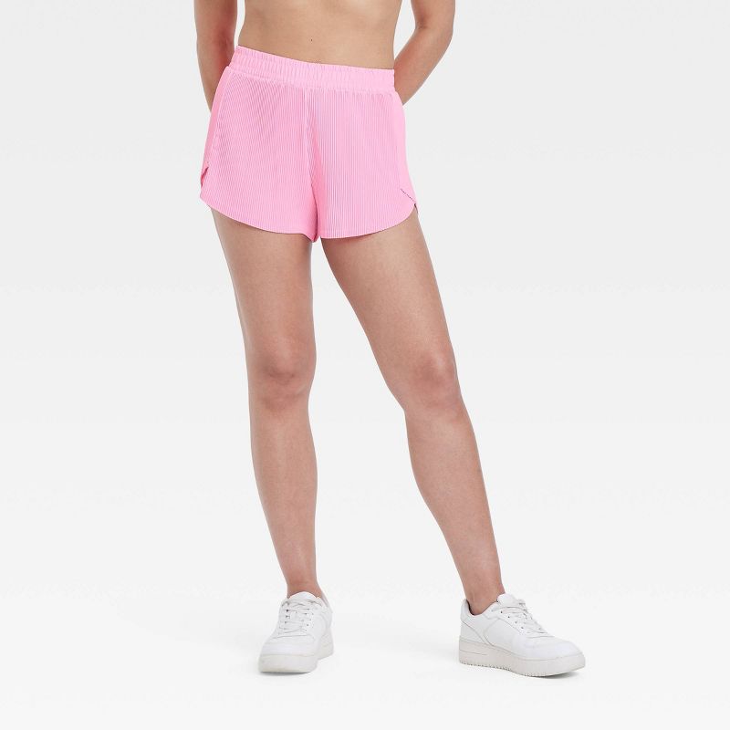Women's Mid-Rise Micro-Pleated Shorts 2.5" - All In Motion™, 1 of 8
