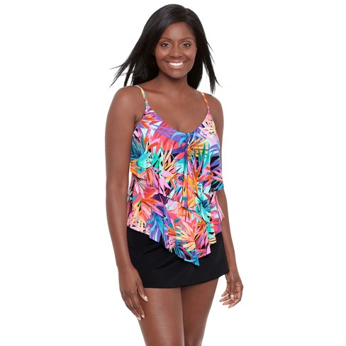 Women's Trimshaper Ronnie Tankini Swimsuit - 14 - Multi : Target