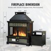 YARDSIGHT Iron Rectangular Gas Fireplace with Grey Heat Transfer and Black High-Temperature Powder Coating - Modern & Durable - 3 of 4