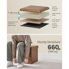 SONGMICS Storage Ottoman Bench Leather Ottoman with Storage - 3 of 4