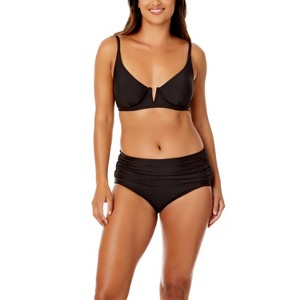 Anne Cole - Women's V Wire Elongated Underwire Bikini Swim Top - 1 of 4