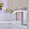 ChicFurnit Bathroom Sink Faucet Modern Single Handle Design for Waterfall Flow and Durability, Silver, 11"*9.8"*2.5" - 2 of 4