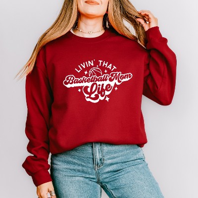 Simply Sage Market Women's Graphic Sweatshirt Livin' That Basketball Mom Life