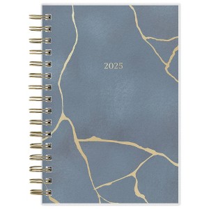 Marie Kondo for Blue Sky 2025 Daily/Monthly Planner 8.19"x6.38" Wirebound Kintsugi Indigo: Adult Stationery, 5 x 8 Calendar - 1 of 4