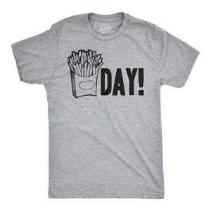 Mens Fry Day Friday T shirt Funny Fast Food French Fry Weekend TGIF Tee - Crazy Dog Men's T Shirt - 1 of 4