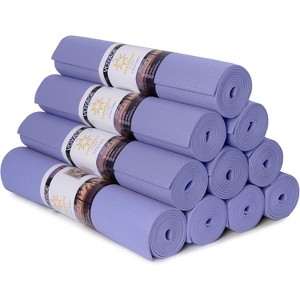 10-Pack Yoga Mats, 72x24 Inch Professional 5mm Thick Mats, Non-Slip Durable Bulk Set for Group Workouts - 1 of 4