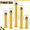 30 Inch Heavy Duty Safety Bollards Yellow Steel Posts 4.5 Inch Diameter with 16 Anchor Bolts - 2 of 4