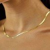 Attop 14K Dainty Gold Herringbone Choker Necklace for Women Thin Layered Chunky Snake Chain Necklaces - 3 of 4