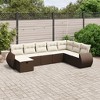 vidaXL Garden Sofa Set Brown Poly Rattan Large Modular Garden Sofa Set - 2 of 4