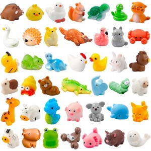 42-Piece Mini Resin Animal Figurines Set, 42 Unique Styles for Fairy Garden and Dollhouse Scene Decor - 1 of 4