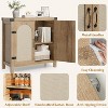 Homhougo 31.5'' Small Rattan Buffet Cabinet with Storage, Coffee Bar Sideboard with Adjustable Shelves & Doors, Boho Farmhouse Cabinet - 4 of 4