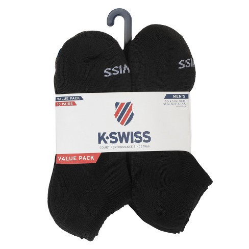 logboek Ontvangst Lui K-swiss Mens Half Cushion Solid Low-cut Socks, 10-pack - Black, Size: 10-13  : Target