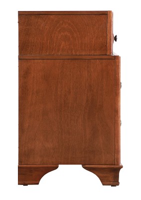 LaVita 3-Drawer Solid Oak Nightstand with Bronze Hardware
