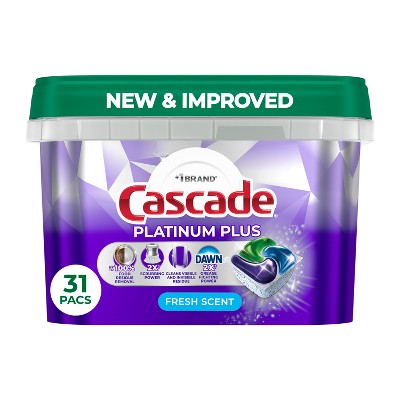Cascade Platinum Plus Action Pacs Dishwasher Detergent - Fresh