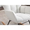 CAVINAS Boucle Fabric Glider Rocking Chair with High Backrest,Modern Upholstered Rocking Chairs,Nursery Accent Chair for Bedroom - 3 of 4