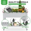Infurnic Planters, Tall Raised Garden Bed Outdoor with Wheels and Storage Shelf, Portable Planter Box for Patio Balcony Backyard, White, 48"*24"*33" - 4 of 4