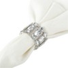 Saro Lifestyle Jeweled Gem Glam Bling Elegant Event Napkin Ring - Set of 4 - 2 of 4