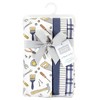 Hudson Baby Infant Boy Cotton Flannel Burp Cloths, Construction Work 4-Pack, One Size - 2 of 4