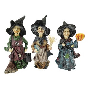 Transpac Spooky Witches Set of 3 Decorative Resin Figurines for Halloween Indoor Tabletop Decor and Gift Giving - 1 of 1