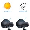AMMER Waterproof Bike Seat Cover, Stretch Waterproof Bike Saddle Protector, Fits Most Bike Saddles (2-Pack), Black - 3 of 4