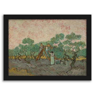 Americanflat 11x14 Framed Print Women Picking Olives By Vincent Van ...