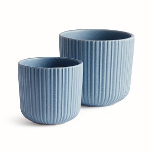 Plum & Post Tasha Flowerpot Planters Set of 2 - 1 of 4