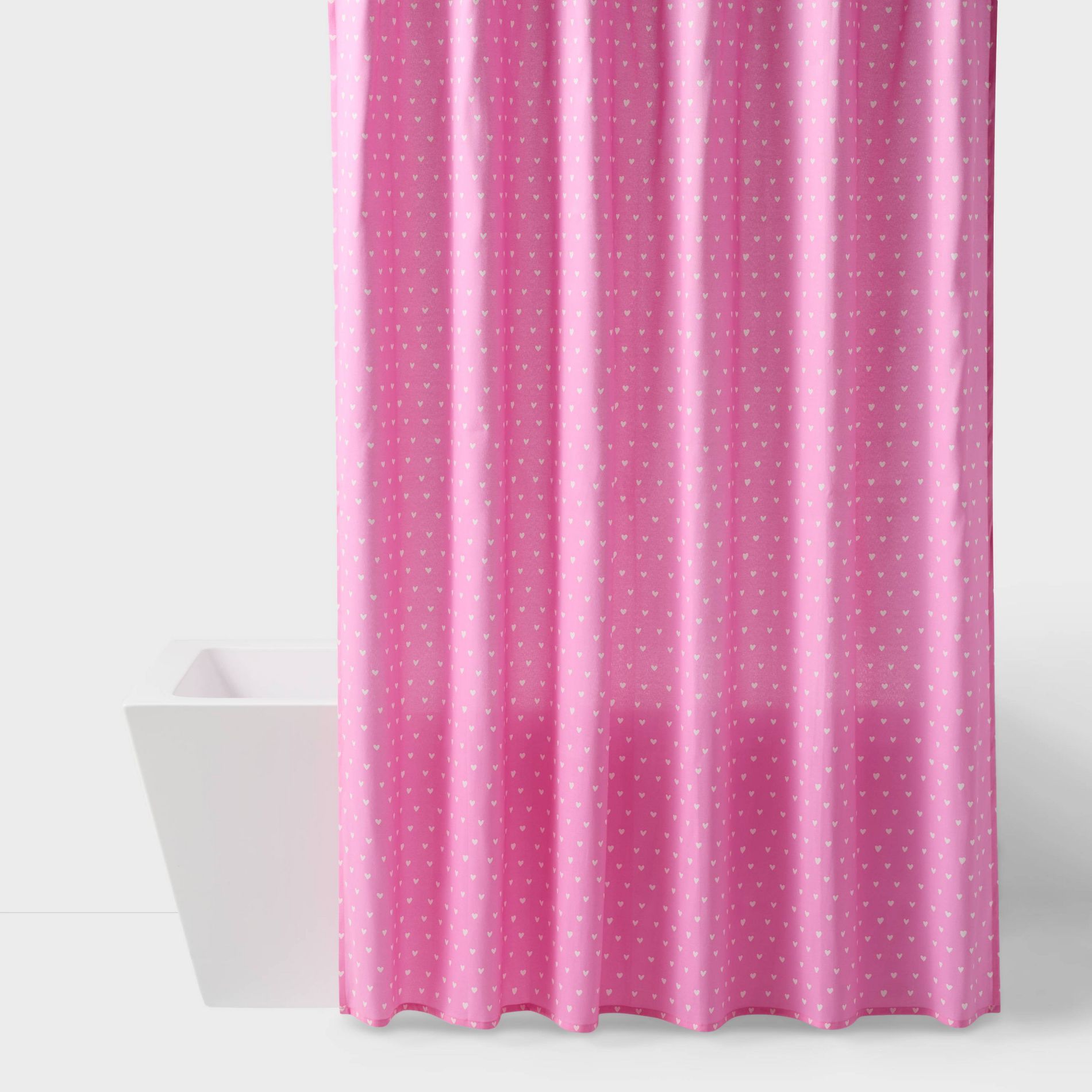 72"x72" Valentine's Day Mini Hearts Shower Curtain Pink - Room Essentials™