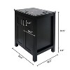 24 in. W x 19 in. D x 36.4 in. H Freestanding Bath Vanity in Black with Black Solid Surface Top - 2 of 4
